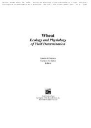 Ecology and Physiology of Yield Determination - Red de Bibliotecas