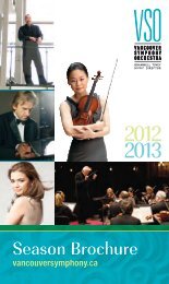 Season Brochure - Vancouver Symphony Orchestra