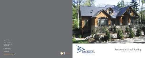 Residential Steel Roof Brochure - Agway Metals Inc