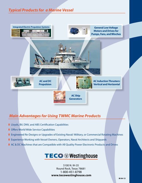 Marine Industry - TECO-Westinghouse Motor Company