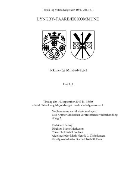 LTK publicering - MÃ¸der/dagsordener - Lyngby TaarbÃ¦k Kommune
