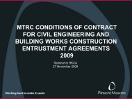 mtrc conditions of contract for civil engineering and building works ...