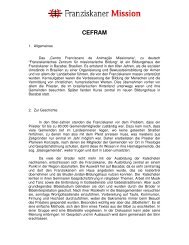 CEFRAM - Neue Provinzleitung der Deutschen Franziskaner