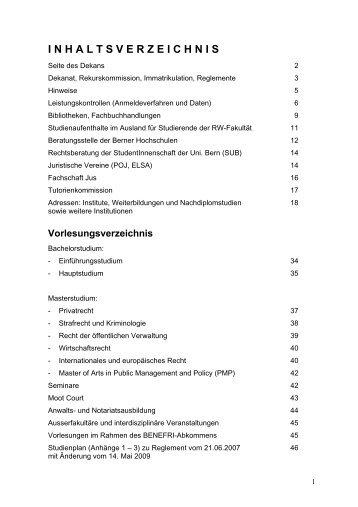 Jus Bulletin FS 2010 - Rechtswissenschaftliche Fakultät - Universität ...