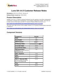 Luna SA 4.4.5 Customer Release Notes - Secure Support - SafeNet