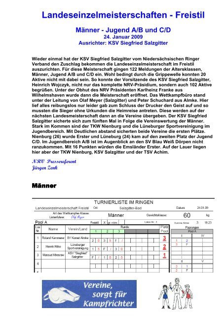 Rinds 1/09 - NiedersÃ¤chsischer Ringer-Verband e.V.