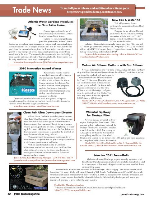 Download the January / February, 2011 PDF - Pond Trade Magazine