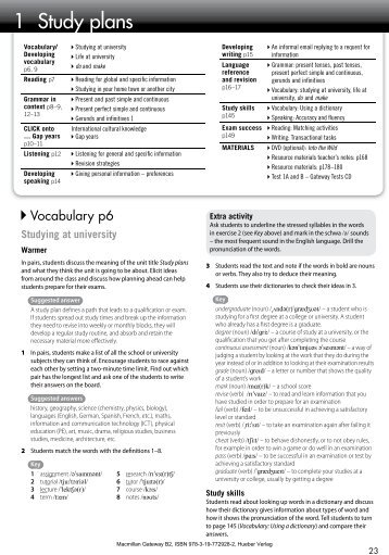 ? ?? 1 Study plans