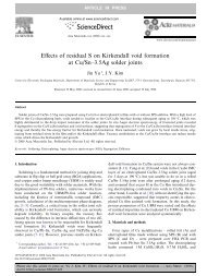 Effects of residual S on Kirkendall void formation at Cu/Sn ... - KAIST