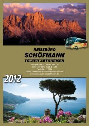 Leistungen - Reisebüro Schöfmann / Tölzer Autoreisen