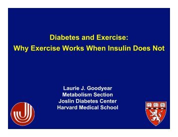 Diabetes and Exercise: Why Exercise Works When Insulin Does Not