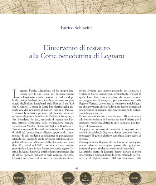 LA CORTE BENEDETTINA DI LEGNARO Vicende ... - Giuliocesaro.it