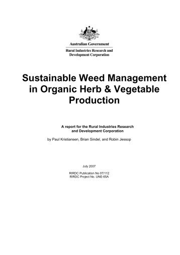 Sustainable Weed Management in Organic Herb ... - Bad Request