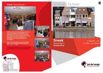 Brochure Geeuwkade 3 te Sneek - Makelaardij Jan de Lange Sneek