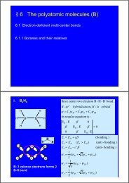 Chapter 6 The polyatomic molecules