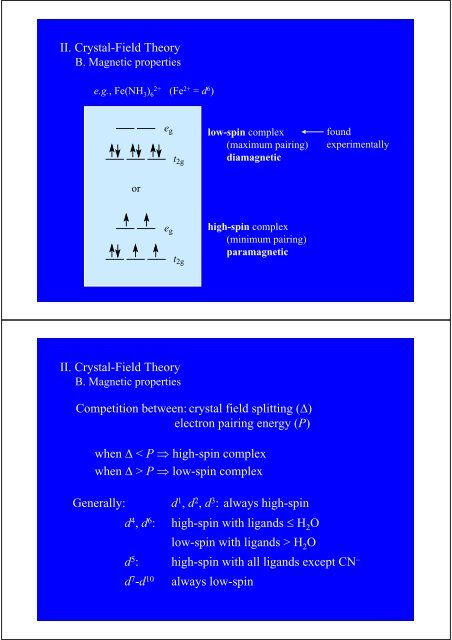 Chapter 6 The polyatomic molecules