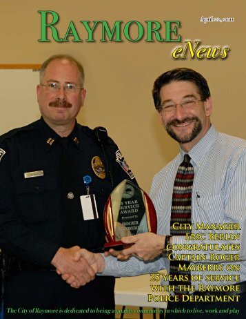 City Manager Eric Berlin congratulates Captain ... - City of Raymore