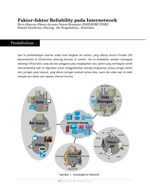 Faktor Reliability di Internetwork - Sharing