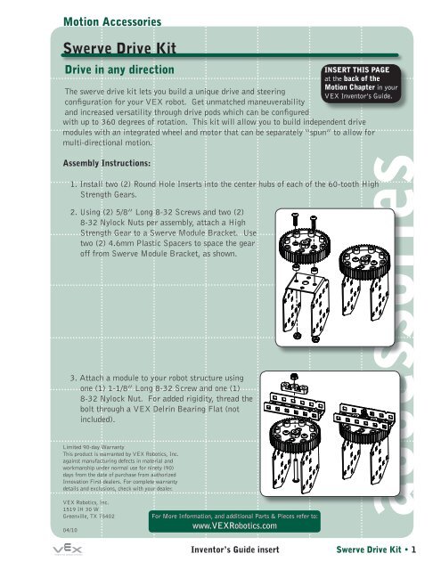 Swerve Drive Kit - VEX Robotics