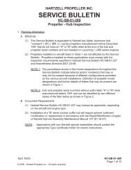 HARTZELL PROPELLER INC. SERVICE BULLETIN HC-SB-61-269 ...