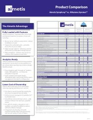 Download Aimetis vs Milestone comparison datasheet...