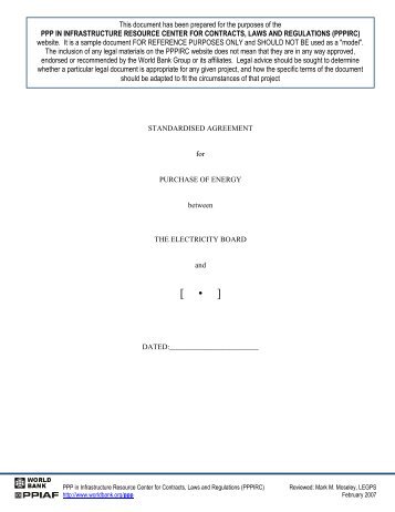 power purchase agreement sample