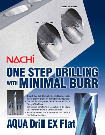 New Product: Aqua Ex Flat Drill for Counter Boring - Nachi America