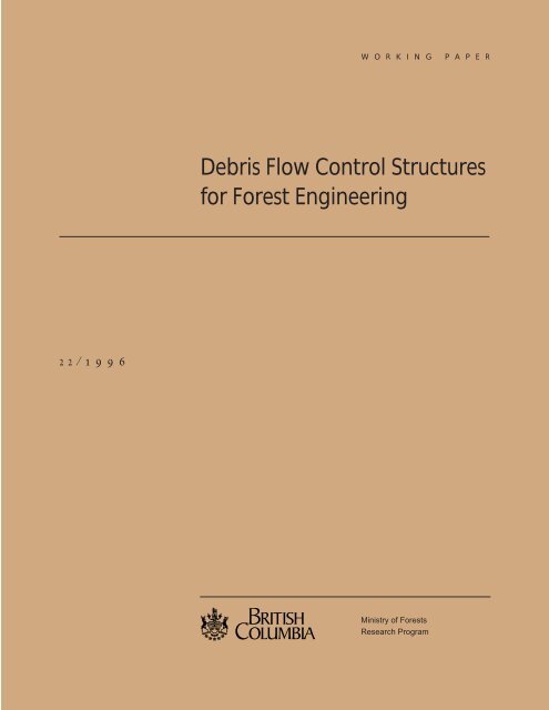 Debris Flow Control Structures for Forest Engineering