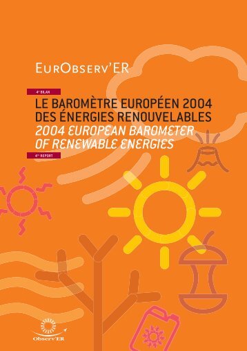 Le baromÃ¨tre bilan des Ã©nergies renouvelables en Europe - 2004