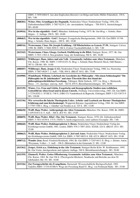 theologie 04-10 sort - Theologische Buchhandlung Jost AG