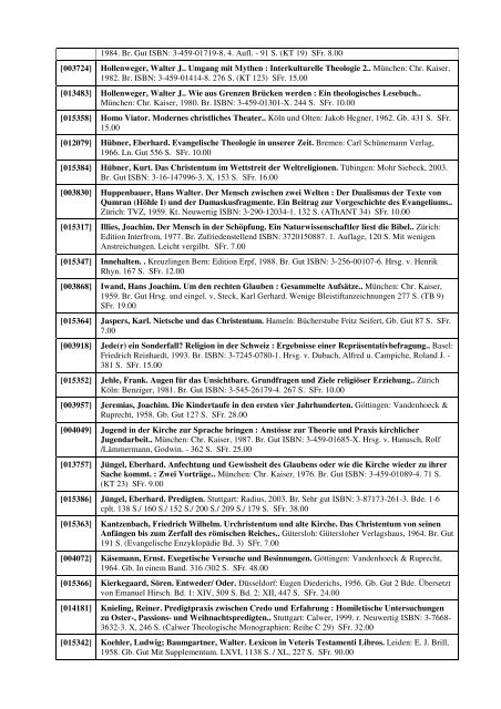 theologie 04-10 sort - Theologische Buchhandlung Jost AG