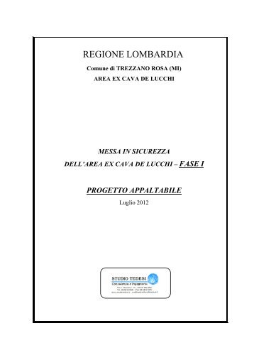 PROGETTO Appaltabile FASE I.pdf - Comune di Trezzano Rosa