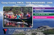 Camp Combe Summer 2008 - Teens - YMCA of Central and ...