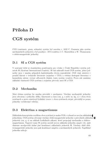 SI vs. CGS jednotky