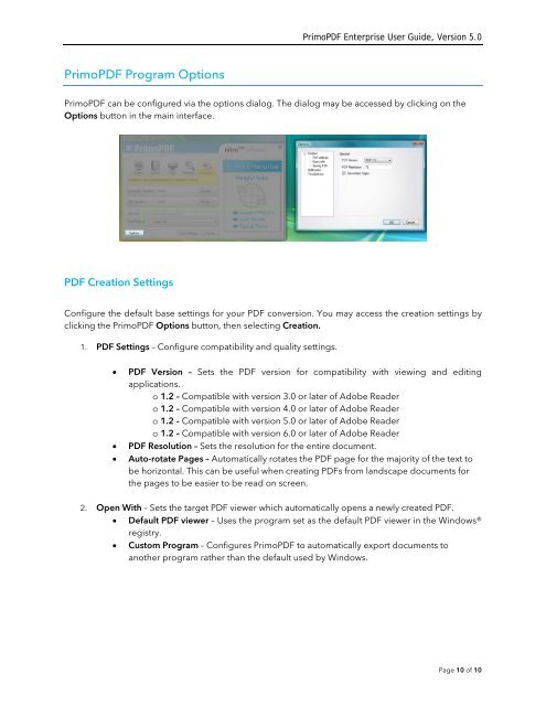 PrimoPDF Enterprise User Guide, Version 5.0