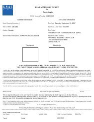 LSAT ADMISSION TICKET - RadGraphx