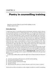 Poetry in counselling training