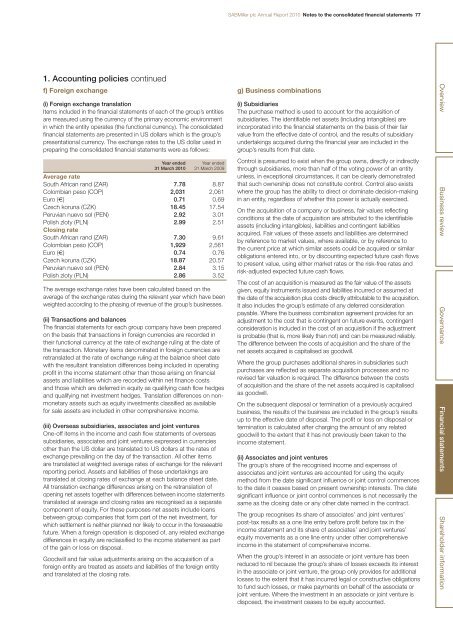 Annual Report - SABMiller