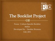 Italian Booklist by Heather Bruneau for Grades K-3.pdf - RITELL