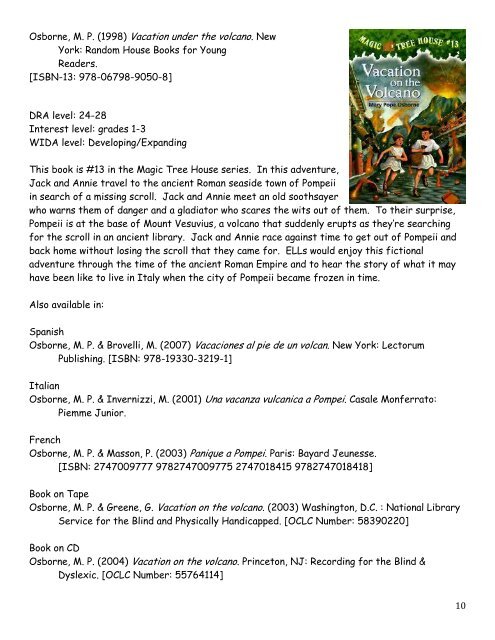 Italian Booklist by Heather Bruneau for Grades K-3.pdf - RITELL