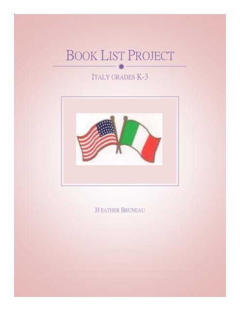 Italian Booklist by Heather Bruneau for Grades K-3.pdf - RITELL