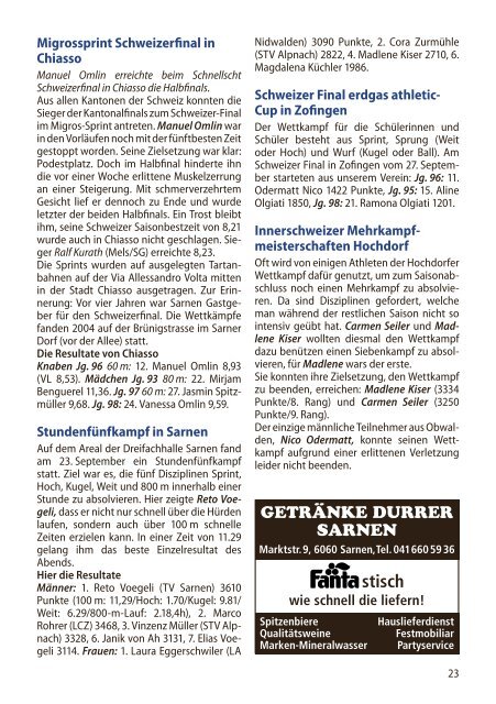 Mitteilungs blatt 5/2008 - TV Sarnen