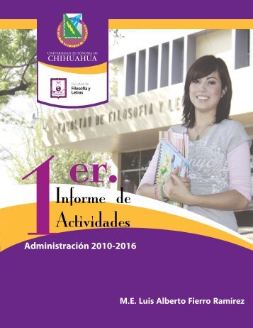 Informe de Actividades - Facultad de FilosofÃ­a y Letras - Universidad ...
