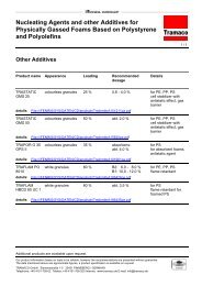 Nucleating Agents and other Additives for ... - Tramaco GmbH