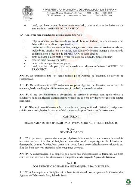 DEC1440-2011 Agente de TrÃ¢nsito Uniforme - Aracoiaba.sp.gov.br