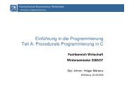 Prozedurale Programmierung in C - Public.fh-wolfenbuettel.de