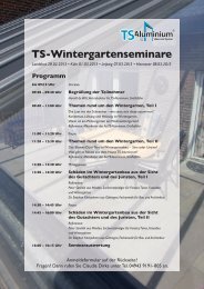 TS-Wintergartenseminare - TS-Aluminium Profilsysteme GmbH & Co ...