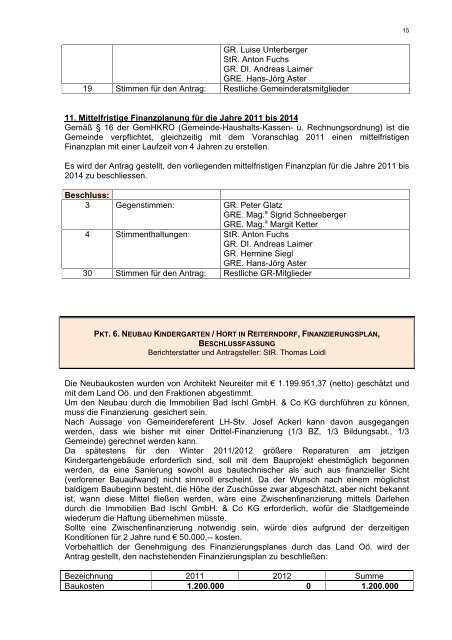 2010-12-16 (266 KB) - .PDF - Stadtgemeinde Bad Ischl - Land ...