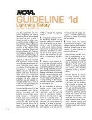 NCAA Sports Medicine Handbook Lightning Safety Guideline