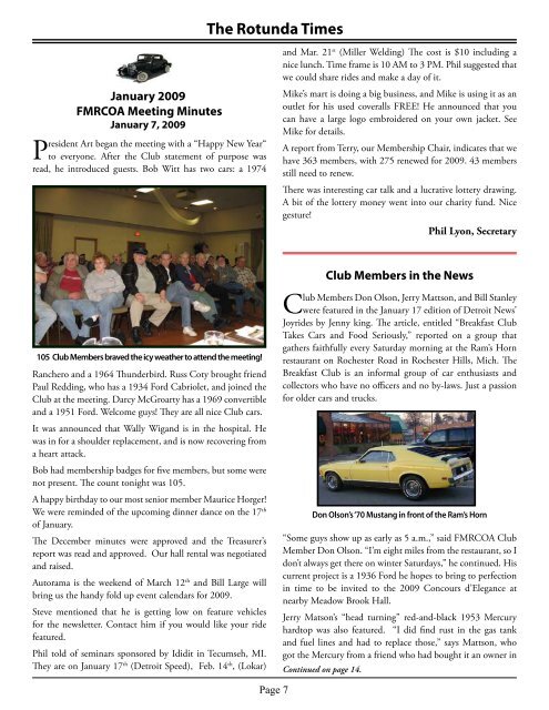 The Rotunda Times - Ford & Mercury Restorers Club of America